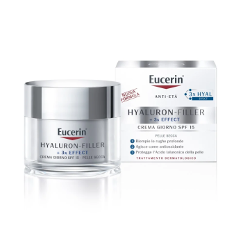 eucerin hyaluron-filler + 3x effect crema giorno spf15 anti-età pelle secca 50ml 