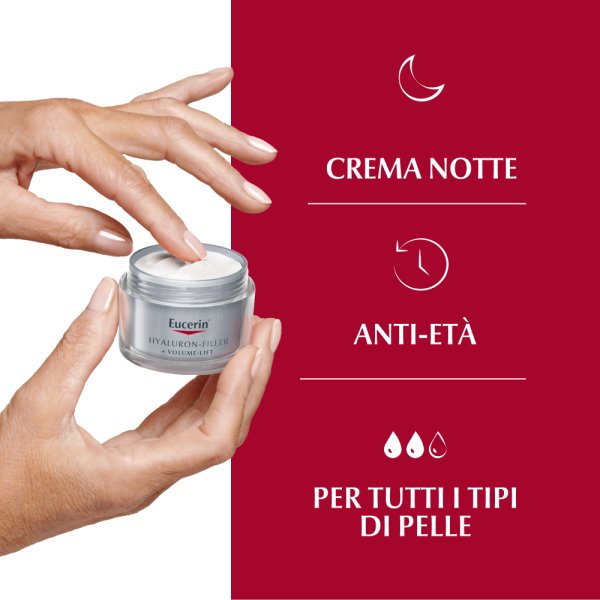 Eucerin Hyaluron-Filler + Volume-Lift Crema Notte Tutti I Tipi Di Pelle 50ml