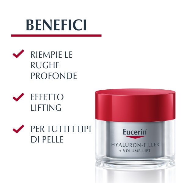 Eucerin Hyaluron-Filler + Volume-Lift Crema Notte Tutti I Tipi Di Pelle 50ml