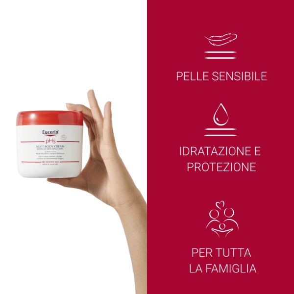 Eucerin pH5 Soft Cream Riduce I Sintomi Della Pelle Sensibile 450ml