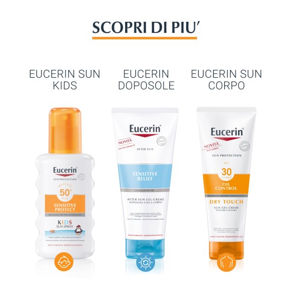 Eucerin Sun Gel-Creme Medium Oil Control Tinted Dry Touch Fp50+ Protezione Solare Molto Anta Pelle 