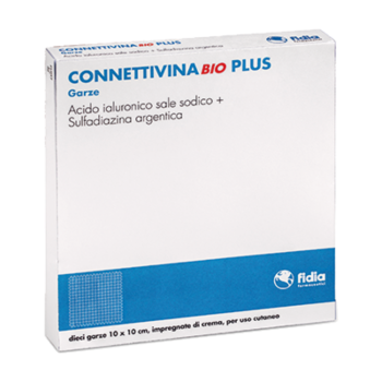 connettivina bio plus garze impregnate 10 x 10cm 10 pezzi