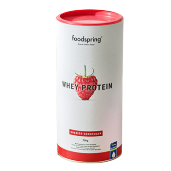 foodspring whey protein - proteine per lo sviluppo muscolare lampone 750g