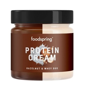 foodspring protein cream - crema proteica duo spalmabile alle nocciole e proteine whey 200g