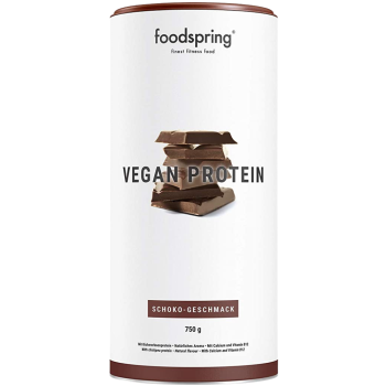 foodspring vegan protein - proteine vegane al chocolate 750g