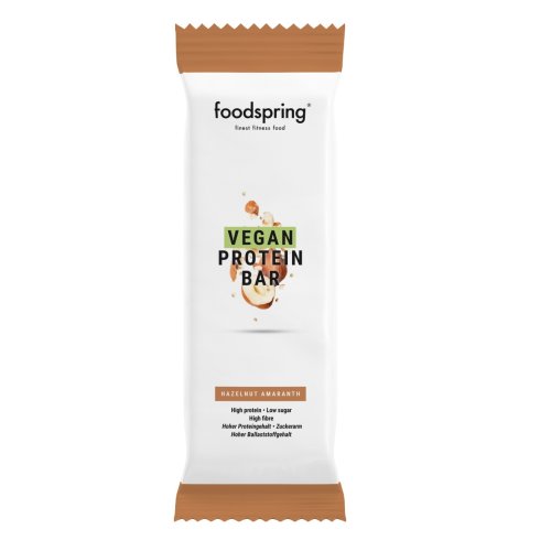 FoodSpring Vegan Protein Bar - Barretta Proteica Vegana Nocciola Amaranto 60g