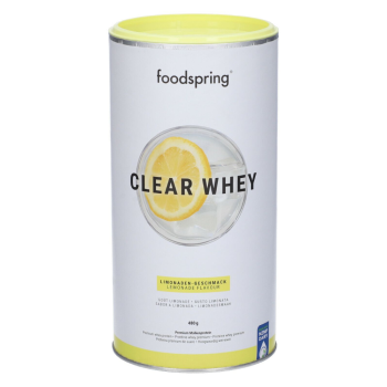 foodspring clear whey - bevanda proteica rinfrescante limonata 480g