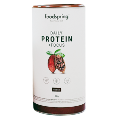 foodspring daily protein + focus gusto cacao 480g