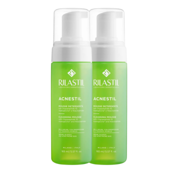 rilastil acnestil mousse detergente pelli impure bipack 2 x 165ml