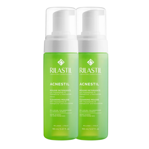 Rilastil Acnestil Mousse Detergente Pelli Impure Bipack 2 X 165ml