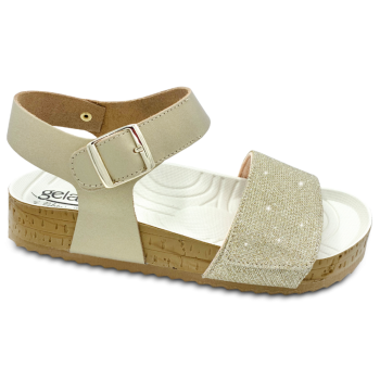 woodstock sandal platino | sandalo ortopedico donna con plantare anatomico | taglia 35/36
