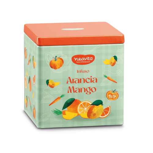 Neavita Happy Fruits - Infuso Arancia E Mango In Square Tin Verde 10 Filtroscrigno