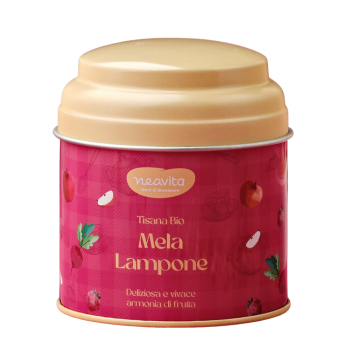 neavita happy fruits - infuso mela lampone barattolino rosa 60g