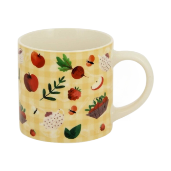 neavita happy fruits mug tazza in ceramica new bone china giallo 400ml