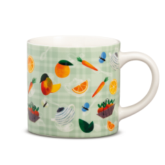 neavita happy fruits mug tazza in ceramica new bone china verde 400ml