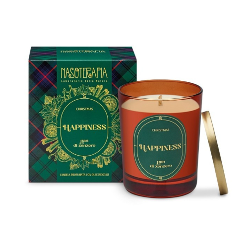 Nasoterapia Candela Profumata Christmas Happiness Pan Di Zenzero 180g