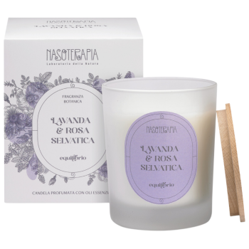 nasoterapia candela profumata lavanda e rosa selvatica 180g