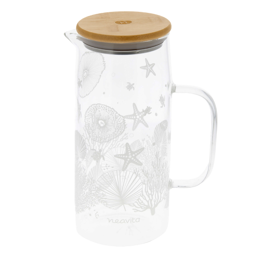 Neavita - Twice Sea Caraffa In Vetro Con Tappo In Legno 1lt