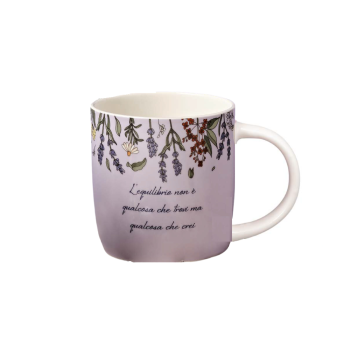 neavita floral balance - tazza in ceramica mug lilla 350ml