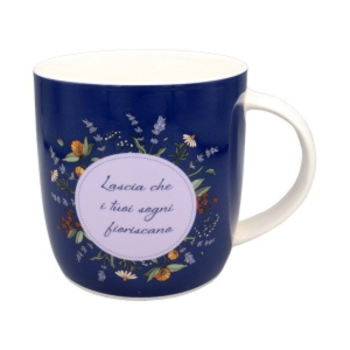 neavita floral balance - tazza in ceramica mug viola 350ml