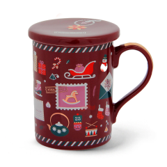 neavita infusiera rossa natale in new bone china 340ml