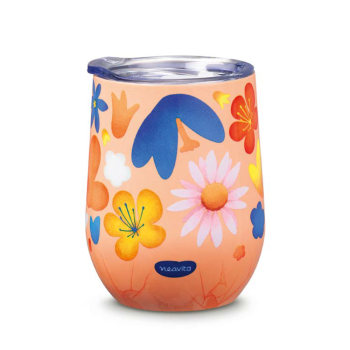 neavita infusion bouquet mug tazza thermos in acciaio arancione 330ml