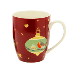 neavita mug tazza natale in ceramica rossa 380ml