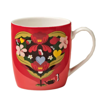 neavita planteaing love mug tazza in ceramica rossa 360ml