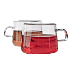 neavita - essential-tea set da 2 tazze in vetro borosilicato 300ml 