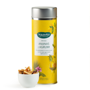 neavita silver tin infuso biologico ananas agrumi taglio tisana 100g