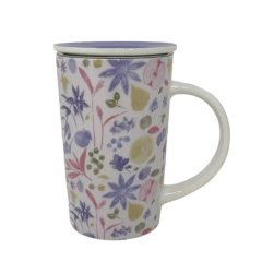 neavita tisana collection - infusiera in new bone china con filtro in acciaio lilla micro 400ml