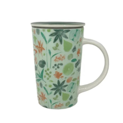 neavita tisana collection - infusiera in new bone china con filtro in acciaio verde micro 400ml