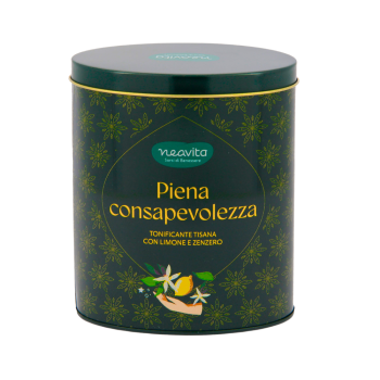 neavita tisana mindful tea oval tin verde piena consapevolezza 12 filtroscrigno