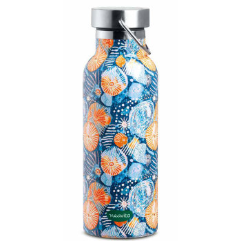 neavita - twice bottiglia thermos in acciaio indaco 500ml