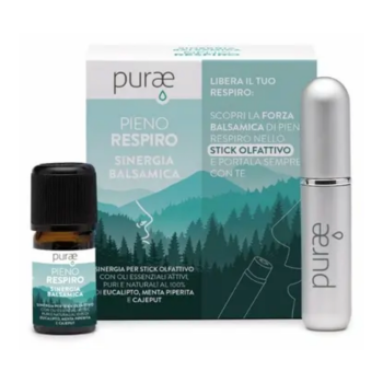 purae pieno respiro kit sinergia balsamica 5ml + stick olfattivo 