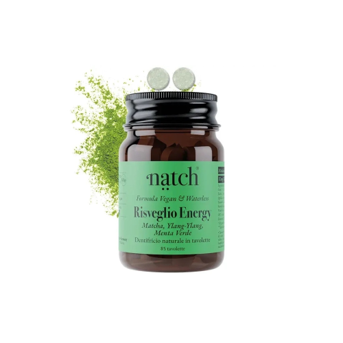 Natch Risveglio Energy Matcha Cerimoniale Ylang-Ylang E Menta Verde Dentifricio Naturale 85 Tavolet