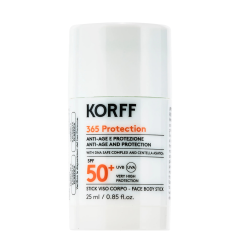 korff sun 365 protection - stick viso e corpo protezione solare molto alta spf50+ 25ml