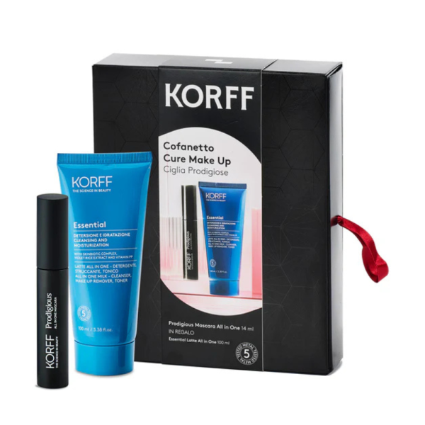 Korff Cofanetto Idea Regalo Cure Make-Up - Mascara All In One + Latte All In One Detergente