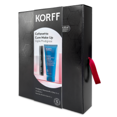 korff cofanetto idea regalo cure make-up - mascara all in one + latte all in one detergente