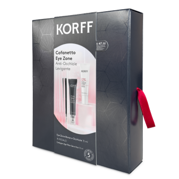 korff cofanetto idea regalo eye zone - borse occhiaie contorno occhi + collagen age filler siero viso