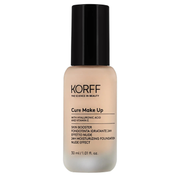 korff make up - skin booster fondotinta idratante 24h effetto nude colore n.04