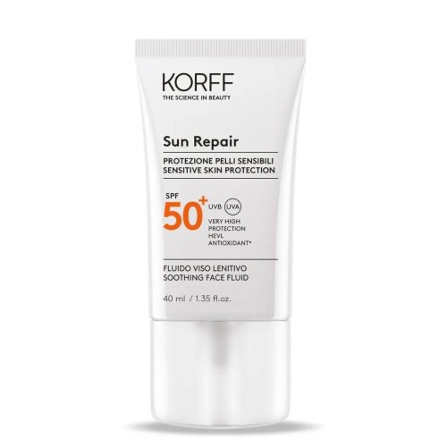 Korff Sun Repair 365 Protection Spf 50+ Fluido Solare Viso Lenitivo pelli sensibili Protezione Molt