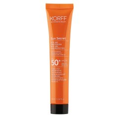 korff sun secret fluido viso uniformante anti-age spf 50+ protezione solare molto alta colore 01 light 50ml
