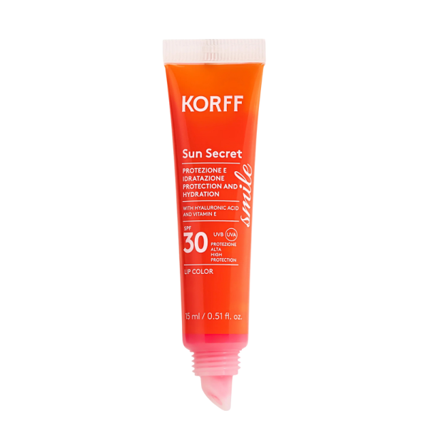 Korff Sun Secret Lip Color Spf30 - Protezione Solare Labbra Colorato Effetto Lucido E Volumizzante 