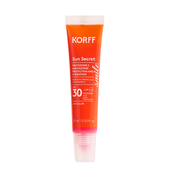 korff sun secret lip color spf30 - protezione solare labbra colorato effetto lucido e volumizzante 15ml