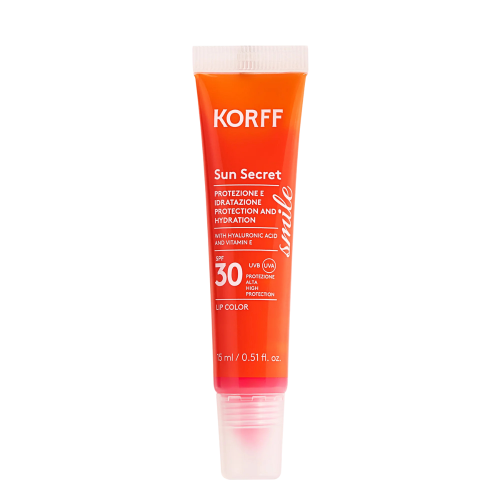 Korff Sun Secret Lip Color Spf30 - Protezione Solare Labbra Colorato Effetto Lucido E Volumizzante 