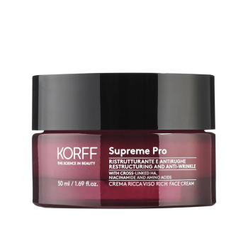 korff supreme pro - crema ricca viso ristrutturante antirughe 50ml