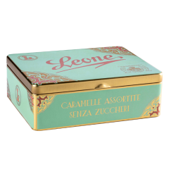 leone cofanetto regalo - bauletto vintage caramelle senza zuccheri 300g