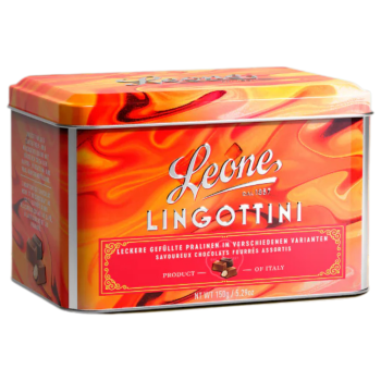 leone latta lingottini assortiti cioccolatini ripieni pralina pistacchio e caffè 150g