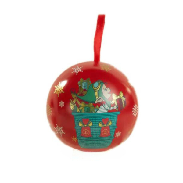 Leone Pallina Di Natale In Mongolfiera - Elegante Pallina Da Appendere All'Albero Con All'Interno P